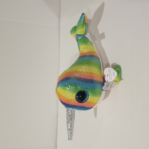 NORI the Narwhal Medium TY Beanie Boos soft plush toy stuffed animal unicorn new - Picture 3 of 3